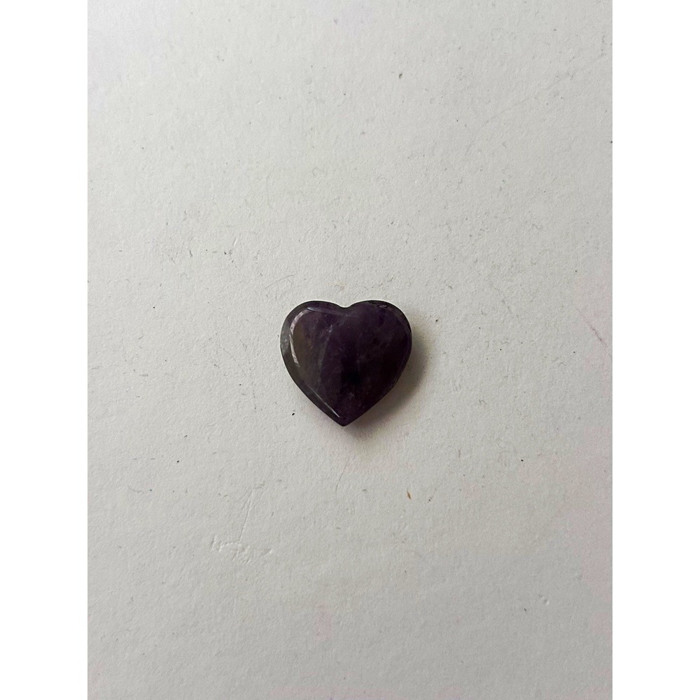 Purple Stone Heart-Shaped Carving Heart Purple Stone Heart Carving